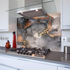 Kitchen Glass Splashback Toughened Tile Cooker Panel Any Size | Design No.2115 image 4