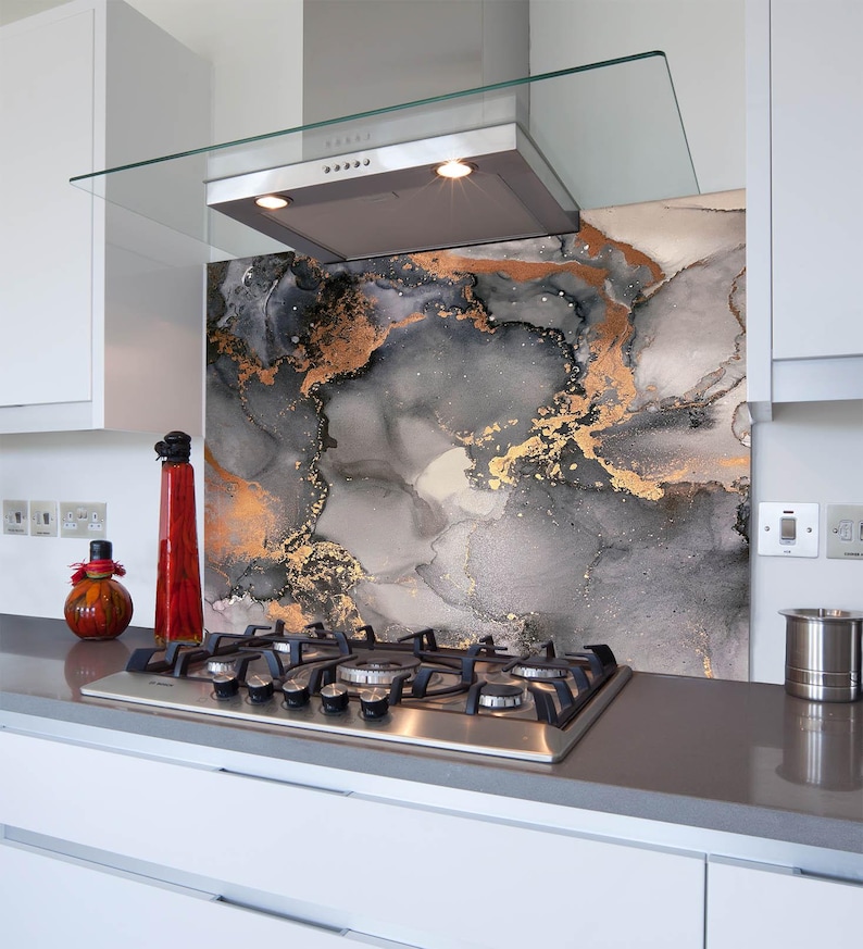 Kitchen Glass Splashback Toughened Tile Cooker Panel Any Size | Design No.2115 image 4