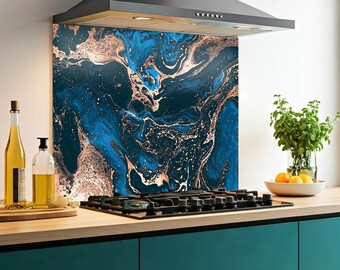Kitchen Glass Splashback Toughened and Heat Resistant Tile Cooker Panel in Various Sizes and Made to Measure on Request | Design No. 2163
