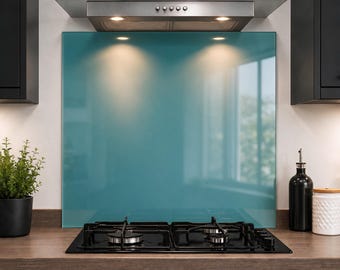 Teal Glass Splashback 6mm Toughened Heat Resistant Kitchen Cooker Hob Panel