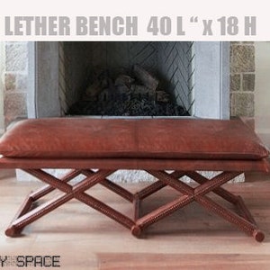 40&quot; II 500 lbs X X Leather Stool Hassock  Ottoman stools solid wood Amazing Quality  leather benche