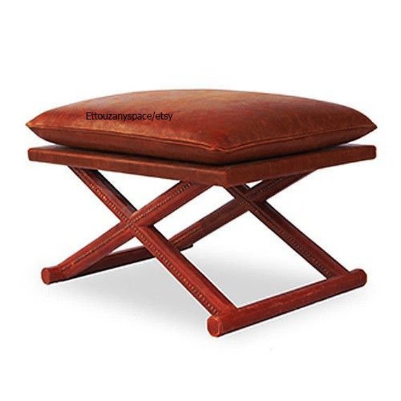 Leather x sale bench