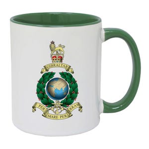 Royal Marines Globe and Laurel badge Personalised Mug, colour choice