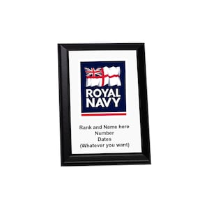 Royal Navy personalisierte Wandtafel
