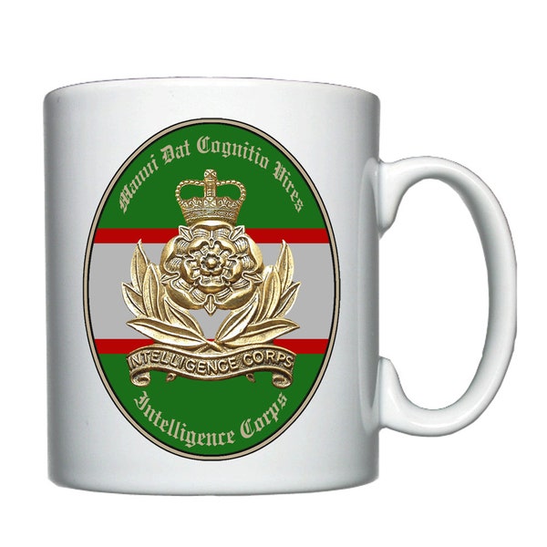 Intelligence Corps Personalised Mug - Queen's crown