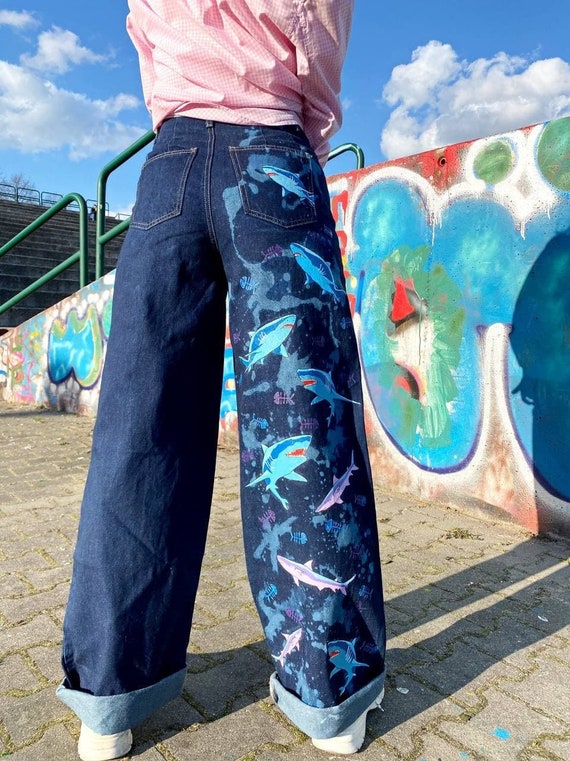 Hand Painted Custom Jeans Etsy