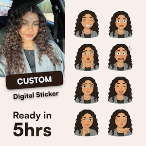 SAME DAY DELIVERY Custom Anime Style Sticker Pack, WhatsApp Sticker, Anime Art Stickers, Custom Digital Sticker, Custom Digital Sticker Pack