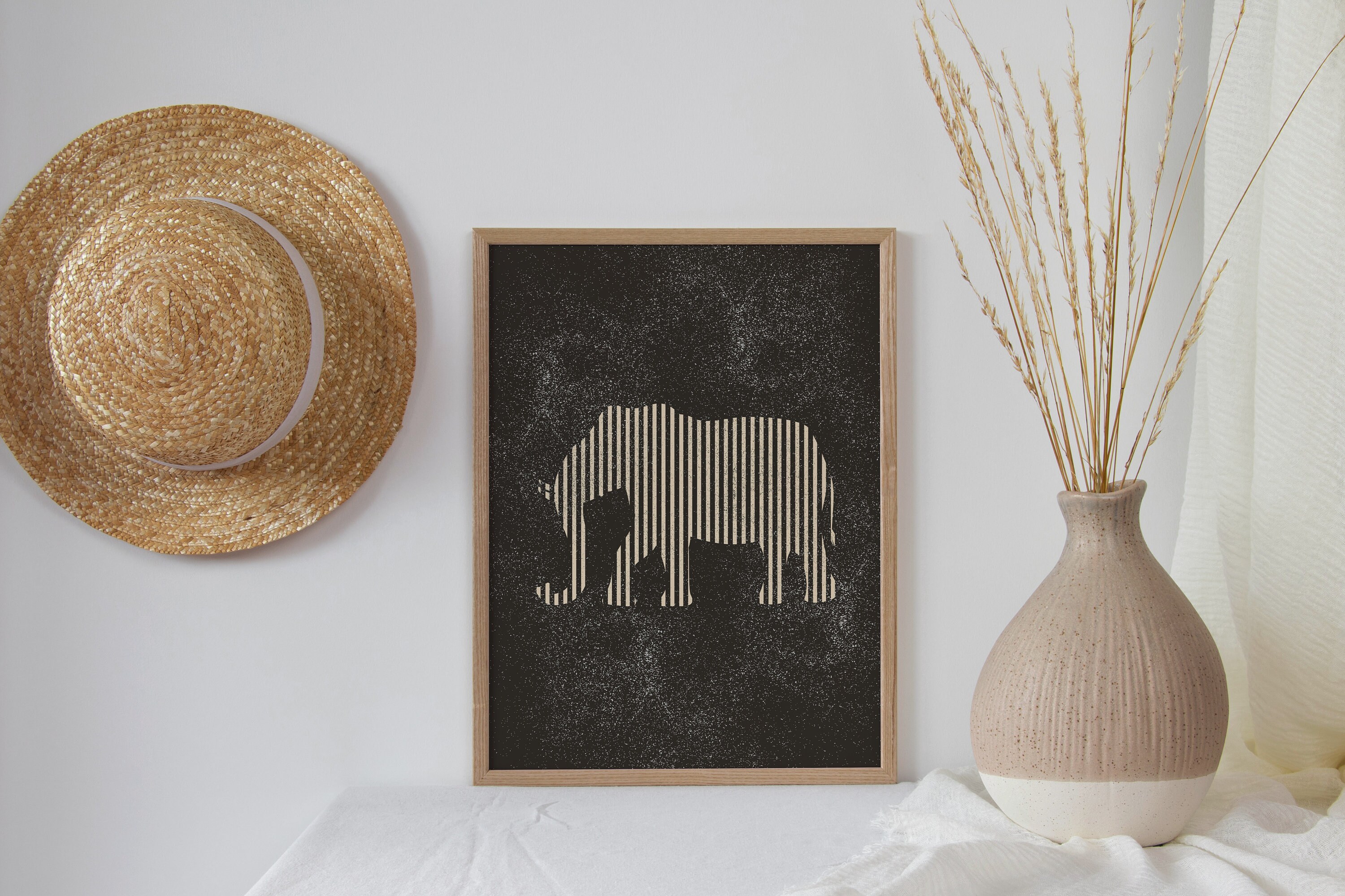 Elefant Wandkunst Ästhetisches Zimmer Dekor Minimalistische | Etsy