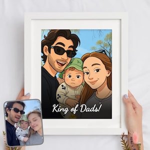 Benutzerdefiniertes Cartoon-Porträt, Vatertagsgeschenk, Vatertag, benutzerdefiniertes Cartoon-Portrait, Vatertags-Designs, benutzerdefiniertes Cartoon-Portrait, DIGITAL