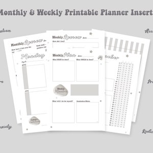 Peace of Mind Planner / Monthly Printable Pages / Filofax Inserts - Etsy UK