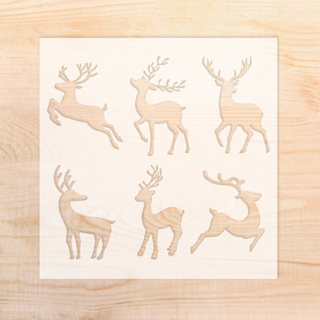Templete Reno Plantilla de reno / Plantilla de Navidad / Regalo de Navidad - Etsy España