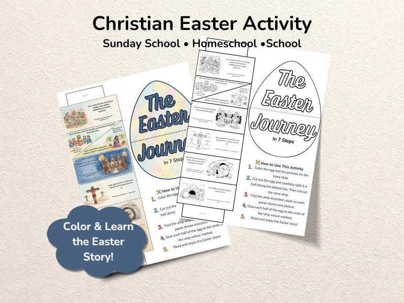 Easter Story Egg Craft Printable | Christian Easter Activity for Kids ...