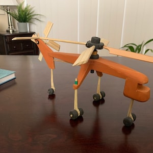 Wooden Helicopter Crane &quot;Dragonfly&quot;