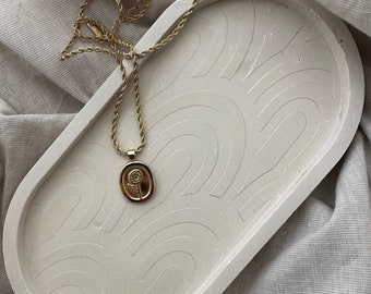 Decorative tray * Aurora jewelry tray - white