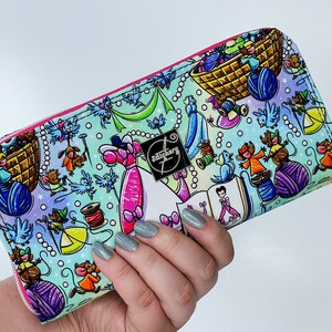 Cartera de mujer - Parque temático - Cartera grande - Cartera hecha a mano - Ranura para 12 tarjetas - Bolso geek - Princesa