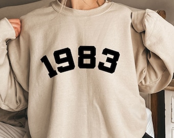 Custom Birth Year Sweatshirt or Hoodie: Personalized Birthday Gift