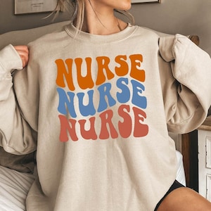 Retro Nurse Sweatshirt: Colorful Nurse Vibes