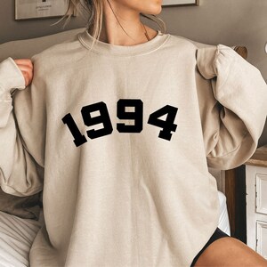 1994 Sweatshirt and Hoodie, 30th Birthday Sweatshirt, 1994 Birth Year Number Shirt, Birthday Gift for Women, Birthday Sweatshirt Gift 1994