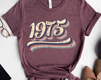 Retro  1975 Birthday Shirt: Retro 50th Birthday Gift