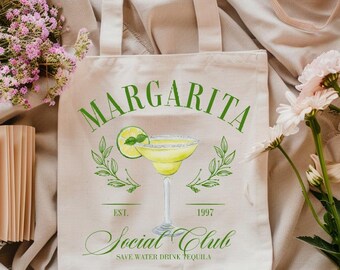 Bolso de algodón Margarita Social Club: un bolso playero de verano muy popular para chicas.