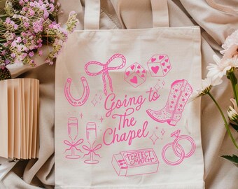 Going to Chapel Bride Tote Bag: Western Cowgirl Bridal Shower Gift