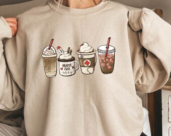 Coffee Nurse Sweatshirt: Unisex Graphic Crewneck