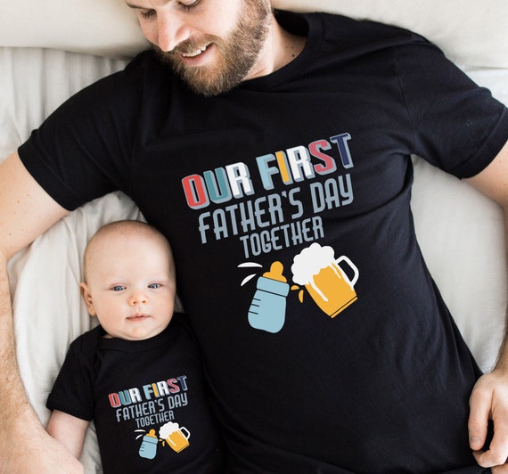 Nuestra primera camisa del dia del padre traje de papa y yo camiseta de papa y