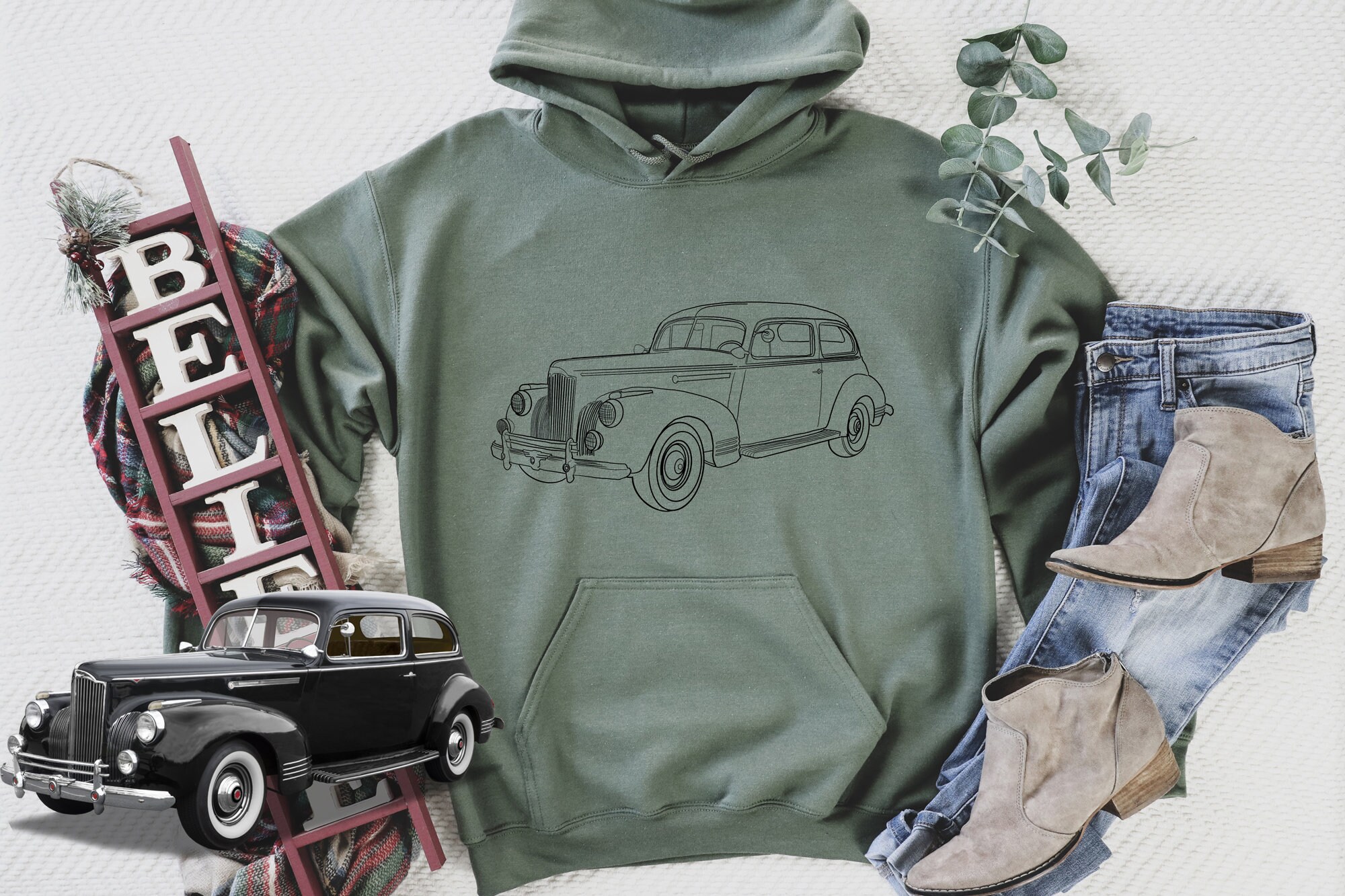 Retro Classic Car Stuff Men Vintage Cars Sweatshirt