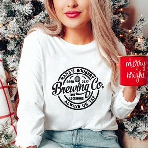 Mama’s Boobery Long Sleeve Shirt, Mama’s Boobery Brewing Co Long Sleeve, Mom’s Christmas Shirt, Christmas Gift for mother