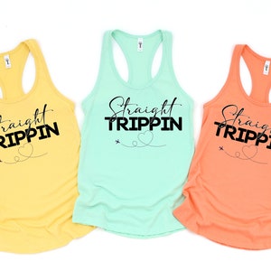 Straight Trippin Racerback Tank, Vacation Racerback Tank, Vacay Racerback Tank, Women Travel Racerback Tank, Adventure Racerback Tank,