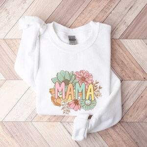 Sudadera y sudadera con capucha Floral Mama, sudadera Floral Mother, sudadera para el día de la madre, sudadera para el día de la madre, sudadera con capucha para el día de la madre imagen 6