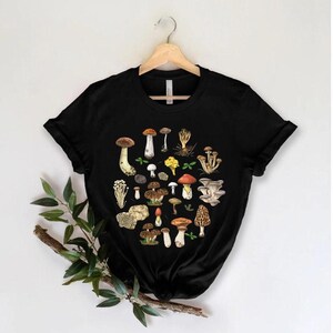 Nature Lover Mushroom Shirt, Botanical Design (Unisex Sizes)