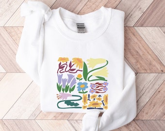 Wildflower Sweatshirt: Spring Floral Graphic Crewneck