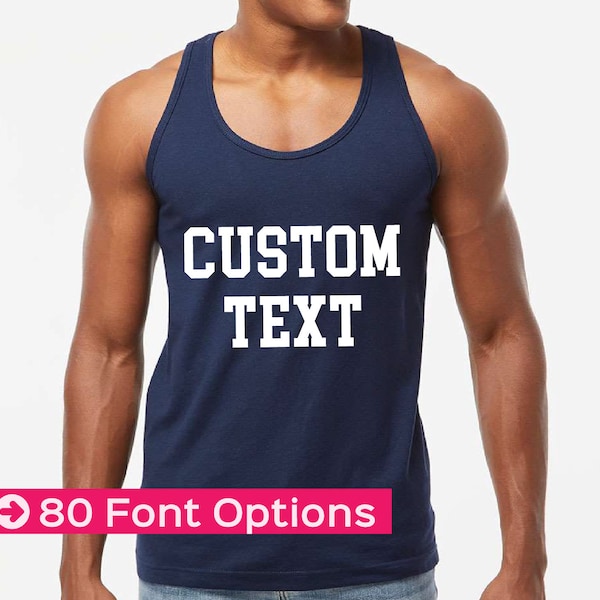 Logo Custom Tank Men Etsy