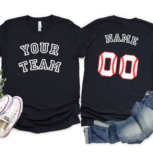 Baseball Shirt With Team Name and Personalized Team Etsy