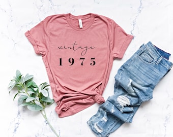 Vintage 1975 T-Shirt: 50th Birthday Gift