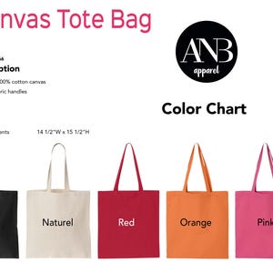 a tote bag with different colors and sizes
