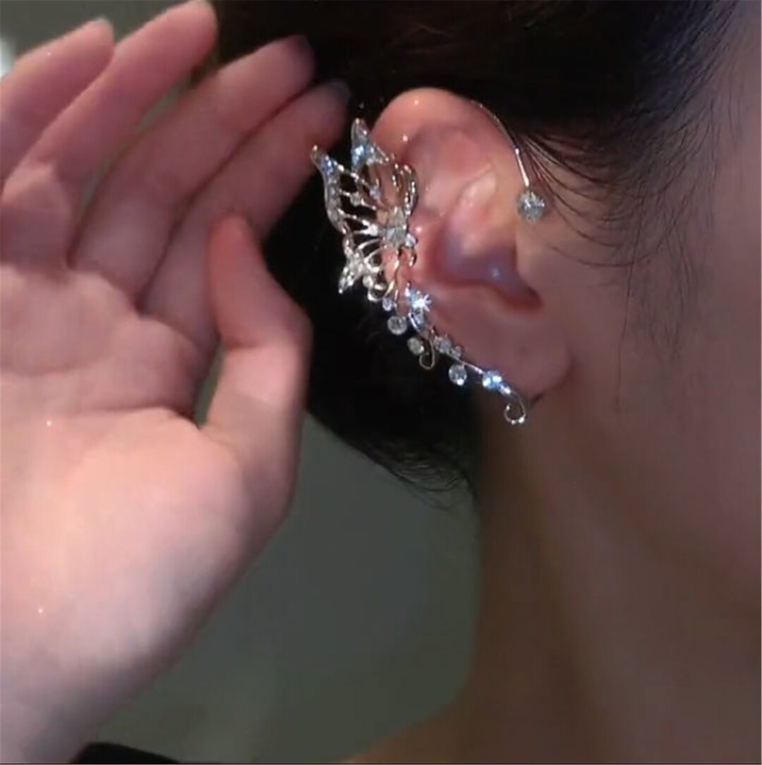 Butterfly Earrings No Piercing Butterfly Ear Cuff Dainty No Etsy