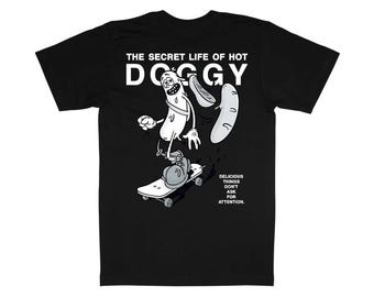 The Secret Life of Hot Doggy T-Shirt – Fun Movie Parody Tee – 100% Organic Cotton – Gift for Movie Buffs, Film Fans & Pop Culture Lovers