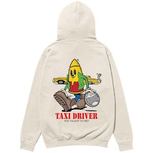 TAXI DRIVER Hoodie – Funny Movie Parody Sweatshirt – Cozy, Stylish Gift for Film Lovers & Pop Culture Fans – Organic Cotton Hoodie