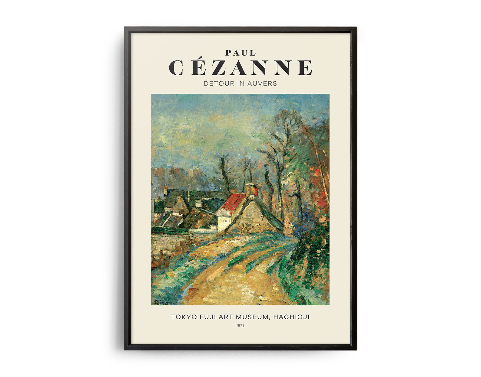 Paul Cézanne Detour in Auvers Mid-century Art Poster, Famous