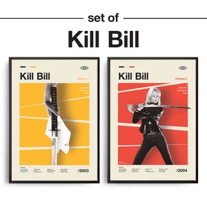 SET of VINTAGE INSPIRED Movie Print, Retro Movie Poster, Midcentury Modern, Retro Tv Show Poster, Minimal Movie Art, Best Movies of All Time