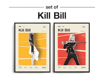 SET of VINTAGE INSPIRED Movie Print, Retro Movie Poster, Midcentury Modern, Retro Tv Show Poster, Minimal Movie Art, Best Movies of All Time