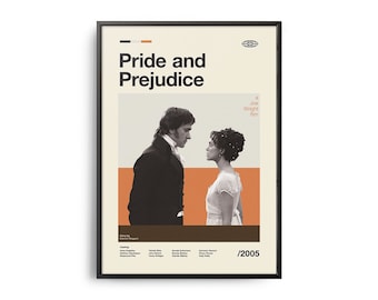 VINTAGEINSPIRERAD filmtryck, retrofilmaffisch, midcentury modern, retro TV-programaffisch, minimalistisk filmkonst, bästa filmerna genom tiderna, konst