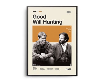 Stampe di film ispirate al vintage, poster di film retrò, stile moderno di metà secolo, poster di programmi TV retrò, arte cinematografica minimalista, i migliori film di tutti i tempi, arte
