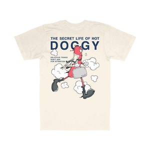 ホットドギーの秘密の生活 T シャツ – 楽しい映画のパロディ T シャツ – 100% オーガニックコットン – 映画ファン、映画ファン、ポップカルチャー愛好家へのギフト