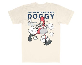 The Secret Life of Hot Doggy T-Shirt – Fun Movie Parody Tee – 100% Organic Cotton – Gift for Movie Buffs, Film Fans & Pop Culture Lovers