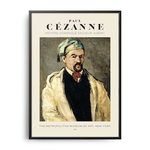 Paul Cézanne Antoine Dominique Sauveur Aubert Mid-Century Art Poster, Famous Painting, Famous Artist Wall Decor, Museum Wall Art, Exhibition