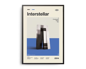 VINTAGEINSPIRERAD filmtryck, retrofilmaffisch, midcentury modern, retro TV-programaffisch, minimalistisk filmkonst, bästa filmerna genom tiderna, konst
