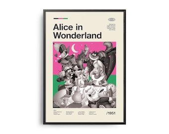 Stampe di film ispirate al vintage, poster di film retrò, stile moderno di metà secolo, poster di programmi TV retrò, arte cinematografica minimalista, i migliori film di tutti i tempi, arte